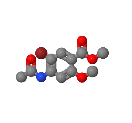 2-甲氧基-4-乙酰胺基-5-溴苯甲酸甲酯,Methyl 4-acetamido-5-bromo-2-methoxybenzoate