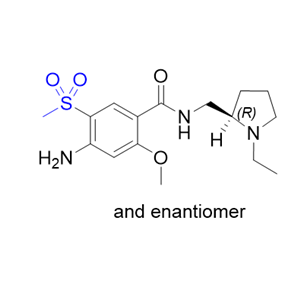 氨磺必利杂质04,4-amino-N-[[(2RS)-1-ethylpyrrolidin-2-yl)methyl]-2-methoxy-5-(methylsulfonyl)benzamide