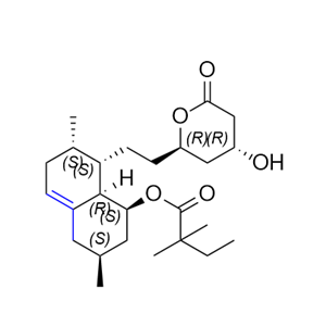 辛伐他汀杂质21,(1S,3S,7S,8S,8aR)-8-(2-((2R,4R)-4-hydroxy-6-oxotetrahydro-2H- pyran-2-yl)ethyl)-3,7-dimethyl-1,2,3,4,6,7,8,8a-octahydronaphthalen- 1-yl 2,2-dimethylbutanoate