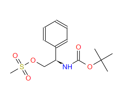 N-[(1R)-2-[(甲基磺酰基)氧基]-1-苯基乙基]氨基甲酸叔丁酯,(-)-(1R)-1-[(1',1'-dimethylethoxycarbonyl)amino]-2-(methylsulfonyl)oxy-1-phenylethane