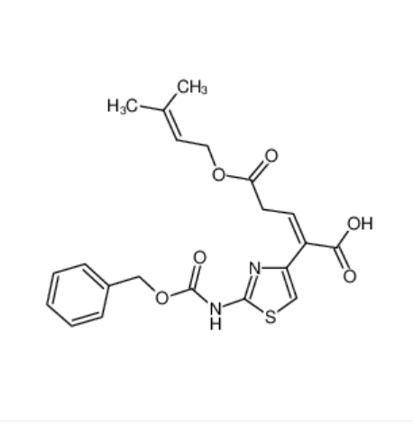 头孢布烯侧链,2-[2-[[(Phenylmethoxy)carbonyl]amino]-4-thiazolyl]-2-pentenedioic acid 5-(3-methyl-2-butenyl) ester