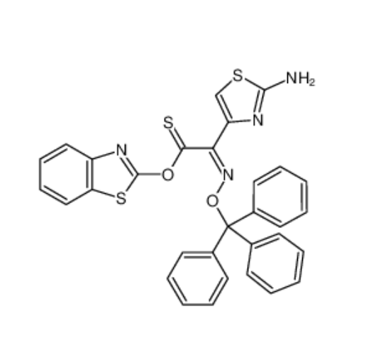 (Z)-2-(2-氨基噻唑-4-基)-2-三苯甲氧亞氨基硫代乙酸(S-2-苯并噻唑)酯,(Benzothiazol-2-yl)-(Z)-2-trityloxyimino-2-(2-aminothiazole-4-yl)-thioacetate