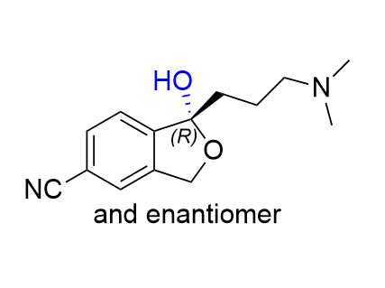 艾司西酞普兰杂质06,(1RS)-1-[3-(dimethylamino)propyl]-1-hydroxy-1,3-     dihydro-2-benzofuran-5-carbonitrile