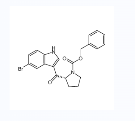 (R)-2-[(5-溴-1H-吲哚-3-基)羰基]-1-吡咯烷甲酸苄酯,(R)-Benzyl 2-(5-bromo-1H-indole-3-carbonyl)-pyrrolidine-1-carboxylate