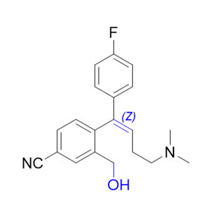艾司西酞普兰杂质09,4-[(1Z)-4-(dimethylamino)-1-(4-fluorophenyl)but-1-en-1-     yl]-3-(hydroxymethyl)benzonitrile