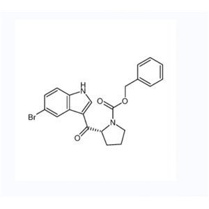 (R)-2-[(5-溴-1H-吲哚-3-基)羰基]-1-吡咯烷甲酸苄酯,(R)-Benzyl 2-(5-bromo-1H-indole-3-carbonyl)-pyrrolidine-1-carboxylate