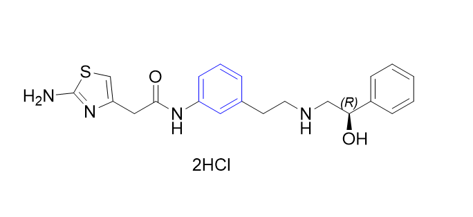 米拉贝隆杂质03,(R)-2-(2-aminothiazol-4-yl)-N-(3-(2-((2-hydroxy-2-phenylethyl) amino)ethyl)phenyl)acetamide dihydrochloride