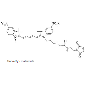磺化Cy5马来酰亚胺,Sulfo-Cyanine5 maleimide