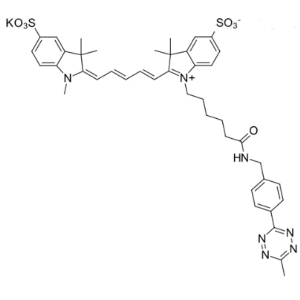 磺化Cy5-四嗪，水溶性Cy5-四嗪,Sulfo-Cyanine5 tetrazine
