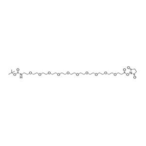 叔丁氧羰基-PEG10-琥珀酰亚胺酯,t-boc-N-amido-PEG10-NHS ester