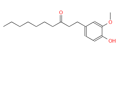 姜酮酚,1-(4-hydroxy-3-methoxyphenyl)decan-5-one