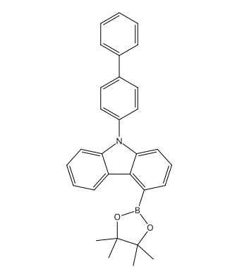 9-[1,1′-联苯]-4-基-4-硼酸频哪醇酯-9H-咔唑,9-[1,1′-Biphenyl]-4-yl-4-(4,4,5,5-tetramethyl-1,3,2-dioxaborolan-2-yl)-9H-carbazole