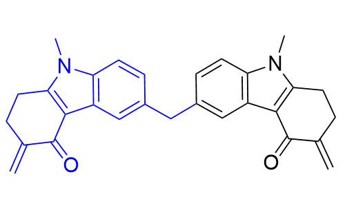 昂丹司琼杂质08,6,6'-methylenebis(9-methyl-3-methylene-1,2,3,9-tetrahydro-4H-carbazol-4-one)