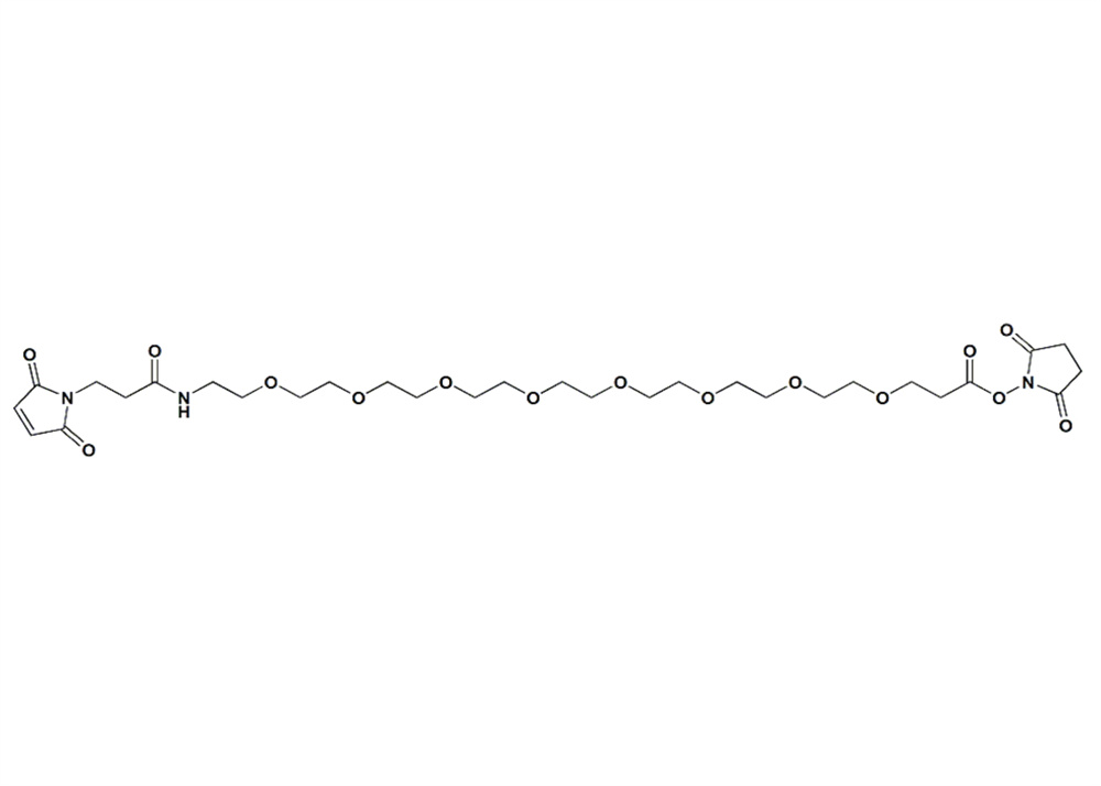 馬來酰亞胺-酰胺-PEG8-琥珀酰亞胺酯,Mal-amido-PEG8-NHS Ester