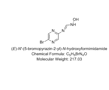 (E)-N'-(5-bromopyrazin-2-yl)-N-hydroxyformimidamide