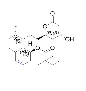 辛伐他汀雜質(zhì)20,(1S,7S,8S,8aR)-8-(2-((2R,4R)-4-hydroxy-6-oxotetrahydro-2H-pyran- 2-yl)ethyl)-3,7-dimethyl-1,2,4a,5,6,7,8,8a-octahydronaphthalen-1-yl 2,2-dimethylbutanoate