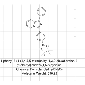 1-苯基-3-（4-（4,4,5,5-四甲基-1,3,2-二氧杂环戊硼烷-2-基）苯基）咪唑并[1,5-a]吡啶