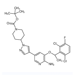 克唑替尼中间体3,(R)-tert-butyl 4-(4-(6-aMino-5-(1-(2,6-dichloro-3-fluorophenyl)ethoxy)pyridin-3-yl)-1H-pyrazol-1-yl)piperidine-1-carboxylate