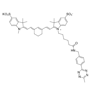 水溶性CY7四嗪,Sulfo-Cyanine7 tetrazine