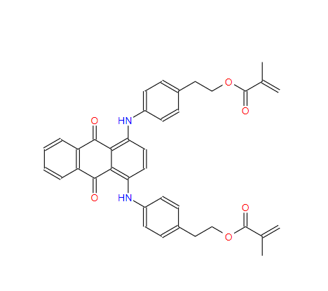 1,4-双(4-(2-甲基丙烯酰氧基乙基)苯基氨基)蒽醌,2-[4-[[4-[4-[2-(2-methylprop-2-enoyloxy)ethyl]anilino]-9,10-dioxoanthracen-1-yl]amino]phenyl]ethyl 2-methylprop-2-enoate