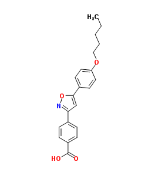 4-[5-[4-(戊基氧基)苯基]-3-异噁,4-(5-(4-(pentyloxy)phenyl)isoxazol-3-yl)benzoic acid