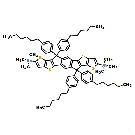6,6,12,12-四(4-己基苯基)-6,12-二氢二噻吩[2,3-d:2',3'-d']-s-茚并[1,2-b:5,6-b']二噻吩-2,8-二三甲基锡,BT-IDT-nC6