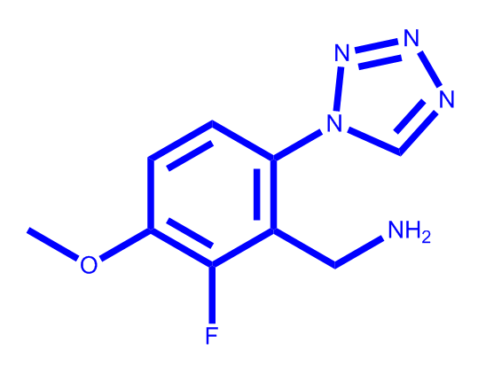 (2-fluoro-3-methoxy-6-(1H-tetrazol-1-yl)phenyl)methanamine,(2-fluoro-3-methoxy-6-(1H-tetrazol-1-yl)phenyl)methanamine
