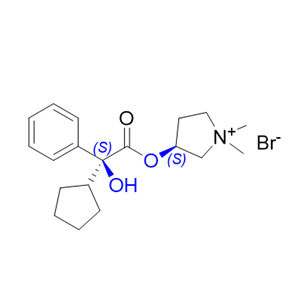 格隆溴铵杂质05,(S)-3-((S)-2-cyclopentyl-2-hydroxy-2-phenylacetoxy)-1,1-dimethylpyrrolidin-1-ium bromide