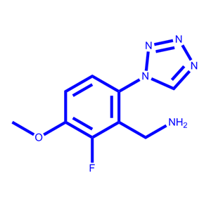 (2-fluoro-3-methoxy-6-(1H-tetrazol-1-yl)phenyl)methanamine