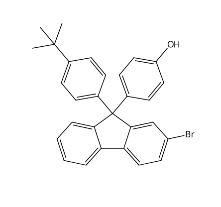4-[2-溴-9-[4-(叔丁基)苯基]-9H-芴-9-基]苯酚,4-[2-Bromo-9-[4-(tert-butyl)phenyl]-9H-fluoren-9-yl]phenol