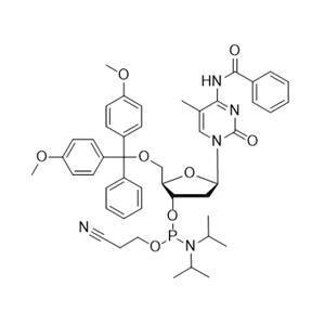 N4-苯甲酰基-5-甲基-5'-O-DMT-脱氧胞苷亚磷酰胺单体