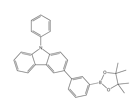 9-苯基-3-(3-(硼酸频哪醇酯）苯基）咔唑,9-phenyl-3-(3-(4,4,5,5-tetramethyl-1,3,2-dioxaborolan-2-yl)phenyl)-9H-carbazole