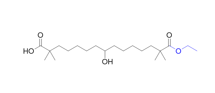 贝派地酸杂质17,15-ethoxy-8-hydroxy-2,2,14,14-tetramethyl-15-oxopentadecanoic acid