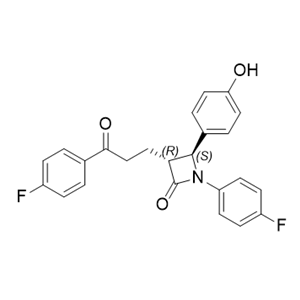 依折麦布杂质A,(3R,4S)-1-(4-fluorophenyl)-3-(3-(4-fluorophenyl)-3-oxopropyl)-4-(4-hydroxyphenyl)azetidin-2-one