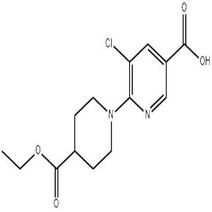 6-(4-(乙氧基羰基)哌啶-1-基)-5-氯吡啶-3-羧酸