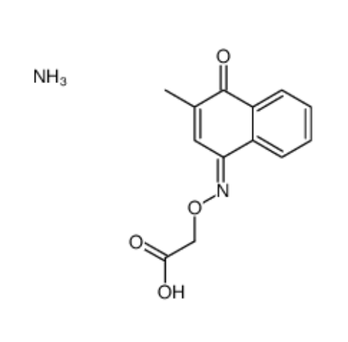 甲萘多昔,ammonium 1,4-dihydro-3-methyl-4-oxo-1-naphthylideneaminooxyacetate