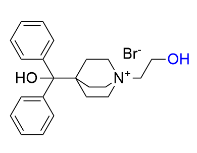 芜地溴铵杂质02,4-(hydroxydiphenylmethyl)-1-(2-hydroxyethyl)quinuclidin-1- ium bromide