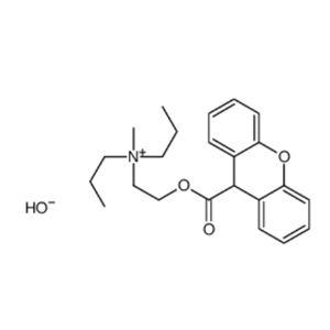 methyldipropyl[2-[(9H-xanthen-9-ylcarbonyl)oxy]ethyl]ammonium hydroxide,methyldipropyl[2-[(9H-xanthen-9-ylcarbonyl)oxy]ethyl]ammonium hydroxide