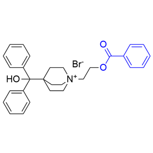 芜地溴铵杂质03,1-(2-(benzoyloxy)ethyl)-4-(hydroxydiphenylmethyl)quinuclidin-1- ium bromide