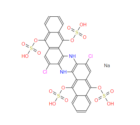 还原蓝6,Tetrasodium 7,16-dichloro-6,15-dihydrodinaphtho[2,3-a:2',3'-h]phe nazine-5,9,14,18-tetrayl tetrasulfate