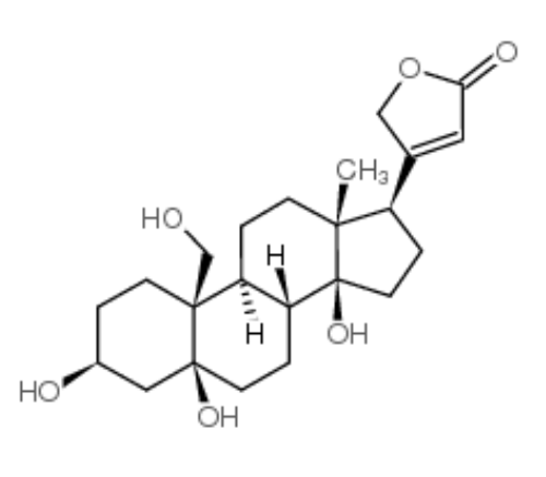 羊角拗醇,Card-20(22)-enolide,3,5,14,19-tetrahydroxy-, (3b,5b)-
