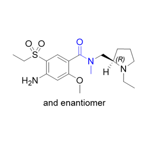 氨磺必利杂质08,4-amino-N-[[(2RS)-1-ethylpyrrolidin-2-yl]methyl]-5-(ethylsulfonyl)-2-methoxy-N-methylbenzamide