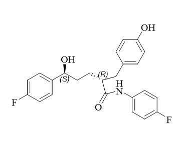 依折麦布杂质B,(2R,5S)-N,5-bis(4-fluorophenyl)-5-hydroxy-2-(4-hydroxybenzyl)pentanamide