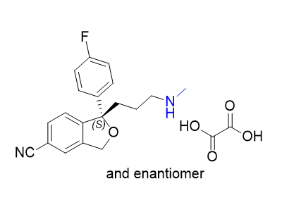 艾司西酞普兰杂质04,(1RS)-1-(4-fluorophenyl)-1-[3-(methylamino)propyl]-1,3-     dihydro-2-benzofuran-5-carbonitrile