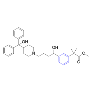 非索非那定杂质10,methyl 2-(3-(1-hydroxy-4-(4-(hydroxydiphenylmethyl)piperidin-1-yl) butyl)phenyl)-2-methylpropanoate