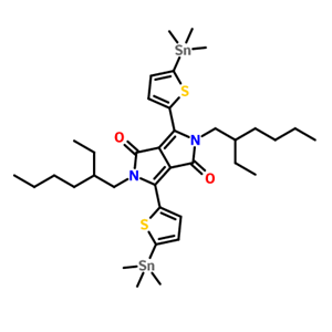 2,5-二(2-乙基己基)-3,6-二(5-三甲基锡)-吡咯并吡咯二酮
