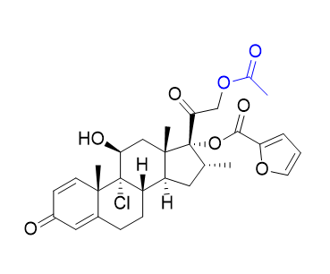 糠酸莫米松杂质52,(8S,9R,10S,11S,13S,14S,16R,17R)-17-(2-acetoxyacetyl)-9-chloro-11-hydroxy-10,13,16-trimethyl-3-oxo-6,7,8,9,10,11,12,13,14,15,16,17-dodecahydro-3H-cyclopenta[a]phenanthren-17-yl furan-2-carboxylate