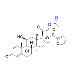 糠酸莫米松杂质52,(8S,9R,10S,11S,13S,14S,16R,17R)-17-(2-acetoxyacetyl)-9-chloro-11-hydroxy-10,13,16-trimethyl-3-oxo-6,7,8,9,10,11,12,13,14,15,16,17-dodecahydro-3H-cyclopenta[a]phenanthren-17-yl furan-2-carboxylate