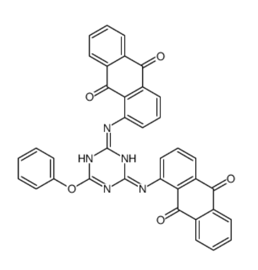 1,1'-[(6-phenoxy-1,3,5-triazine-2,4-diyl)diimino]bisanthraquinone,1,1'-[(6-phenoxy-1,3,5-triazine-2,4-diyl)diimino]bisanthraquinone