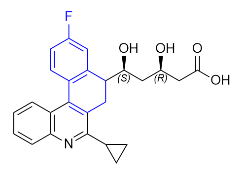 匹伐他汀杂质11,(3R,5S)-5-(6-cyclopropyl-10-fluoro-7,8-dihydrobenzo[k]phenanthridin-8-yl)-3,5-dihydroxypentanoic acid